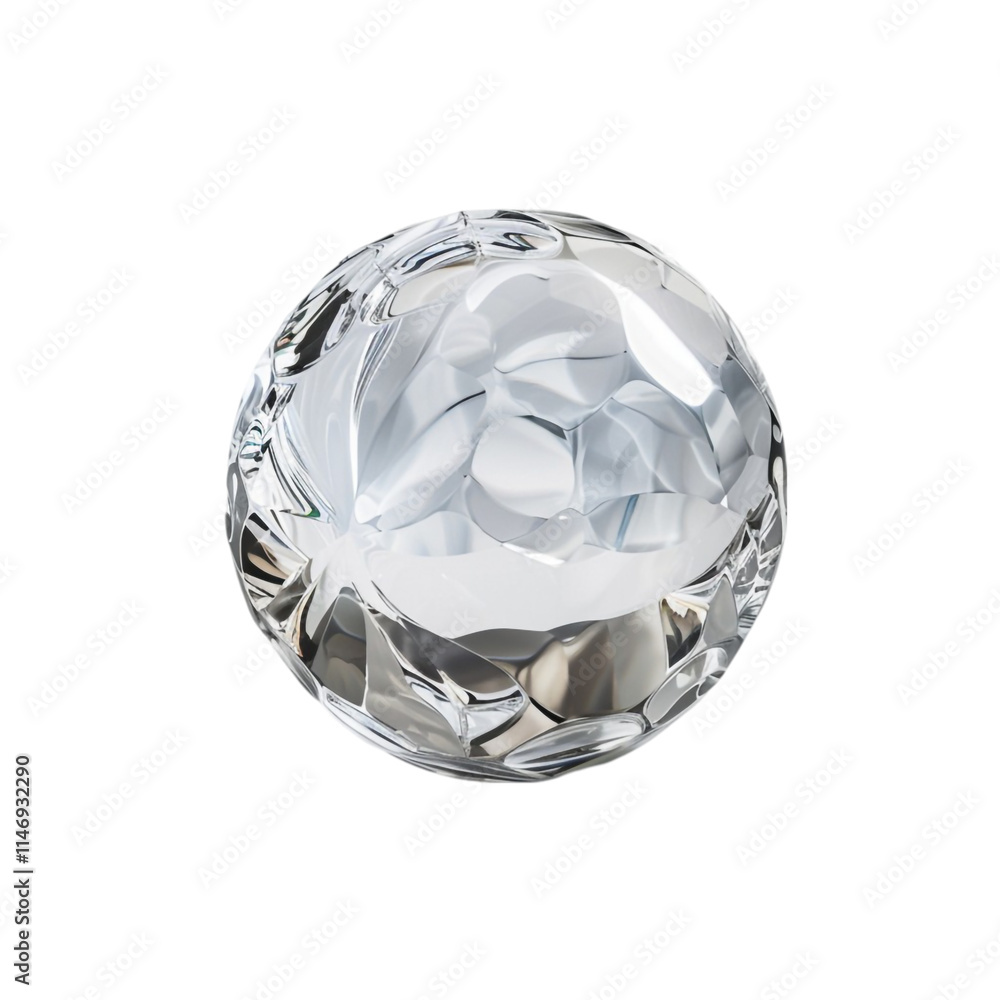 3D Render Illustration of a Transparent Crystal on Transparent Background 3D Render Illustration of a Transparent Crystal on Transparent Background