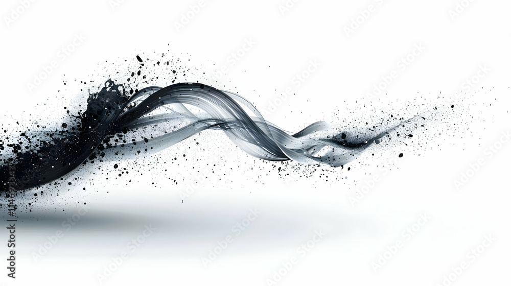 Abstract design featuring flowing lines and splashes of black, suggesting movement and creativity. Abstract design featuring flowing lines and splashes of black, suggesting movement and creativity.