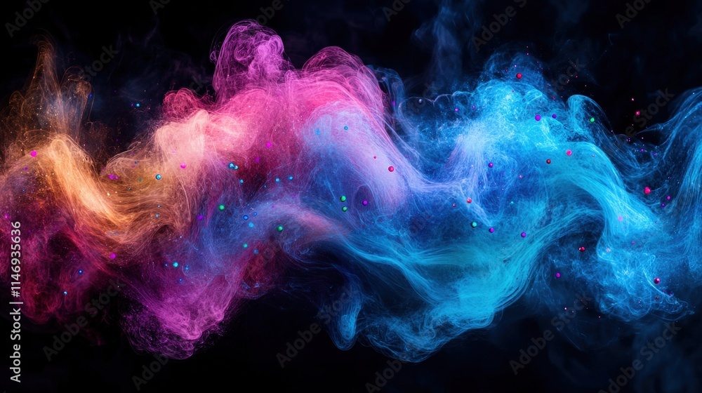 Vibrant Nebula-like Swirling Color Smoke Art with Red Blue Pink Hues on Black Background Abstract Ethereal Texture Dreamy Glow Concept Fantasy Design Vibrant Nebula-like Swirling Color Smoke Art with Red Blue Pink Hues on Black Background Abstract Ethereal Texture Dreamy Glow Concept Fantasy Design