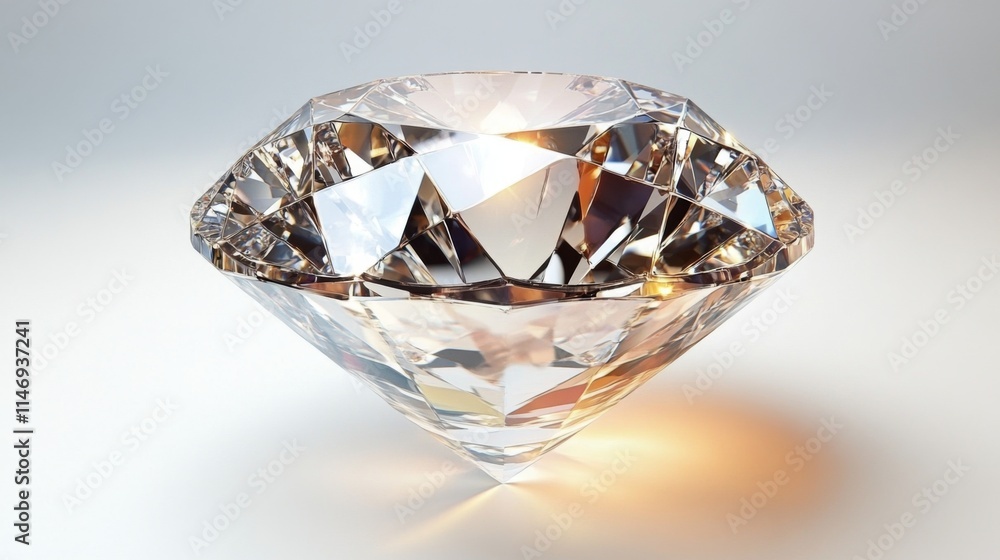 Sparkling Diamond Gemstone Reflecting Light Beautifully Sparkling Diamond Gemstone Reflecting Light Beautifully