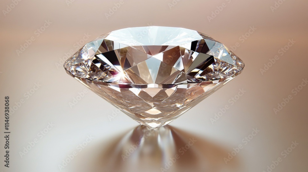 A brilliant cut diamond reflects light beautifully A brilliant cut diamond reflects light beautifully