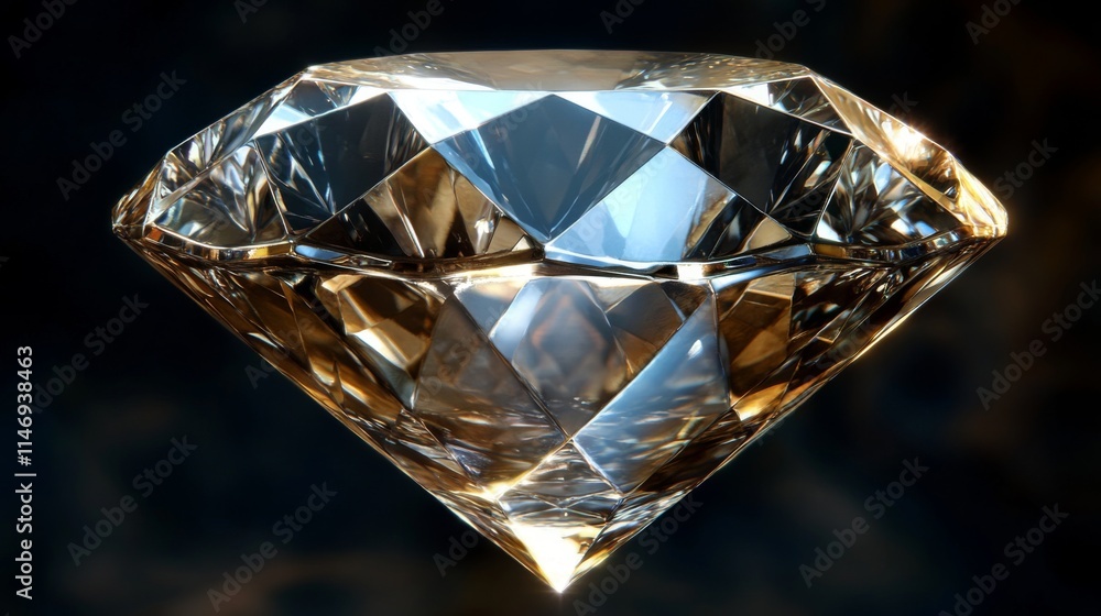 A Brilliant Cut Diamond Gleaming In Darkness A Brilliant Cut Diamond Gleaming In Darkness
