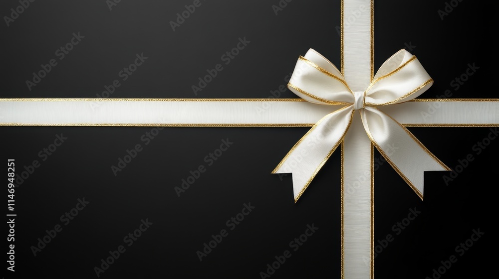 Bow tie ribbon for holiday shopping season gift wrapping. Bow tie ribbon for holiday shopping season gift wrapping.