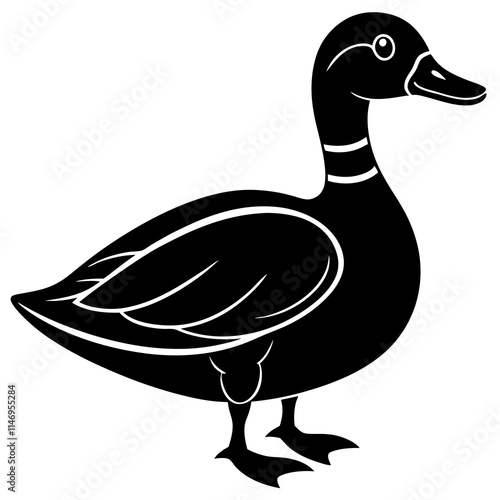 duck silhouette vector illustrator 