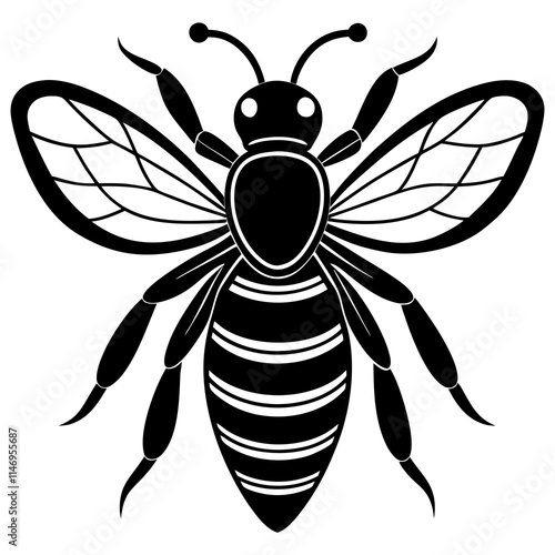 bee silhouette vector illustrator photo