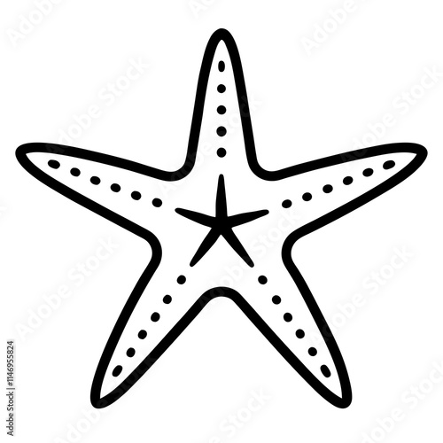 starfish line art vector