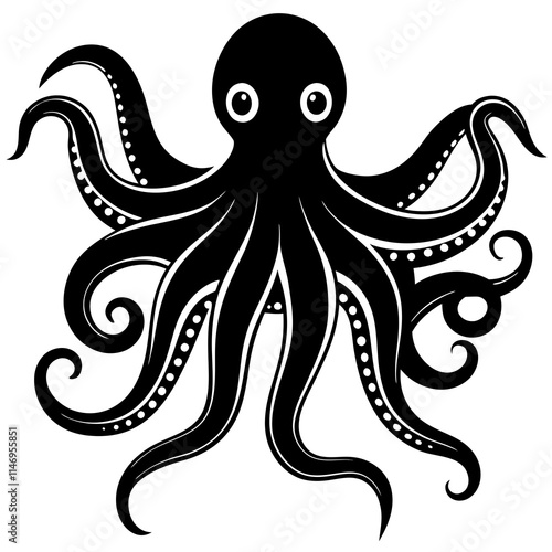 octopus silhouette vector illustrator