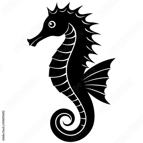 seahorse silhouette vector illustrator