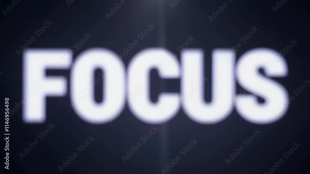 This visual presentation illustrates the struggle with focus as the word gradually blurs before regaining clarity, symbolizing difficulties in concentration and attention management. This visual presentation illustrates the struggle with focus as the word gradually blurs before regaining clarity, symbolizing difficulties in concentration and attention management.