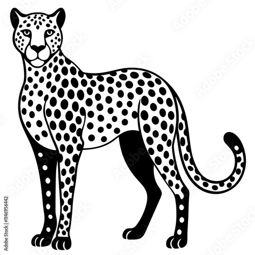 cheetah silhouette vector illustrator photo