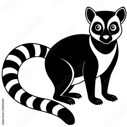 lemur silhouette vector illustrator photo