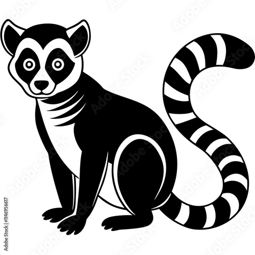 lemur silhouette vector illustrator photo