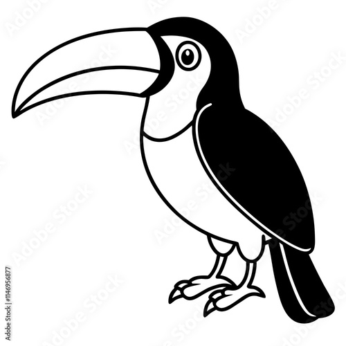 toucan silhouette vector illustrator 