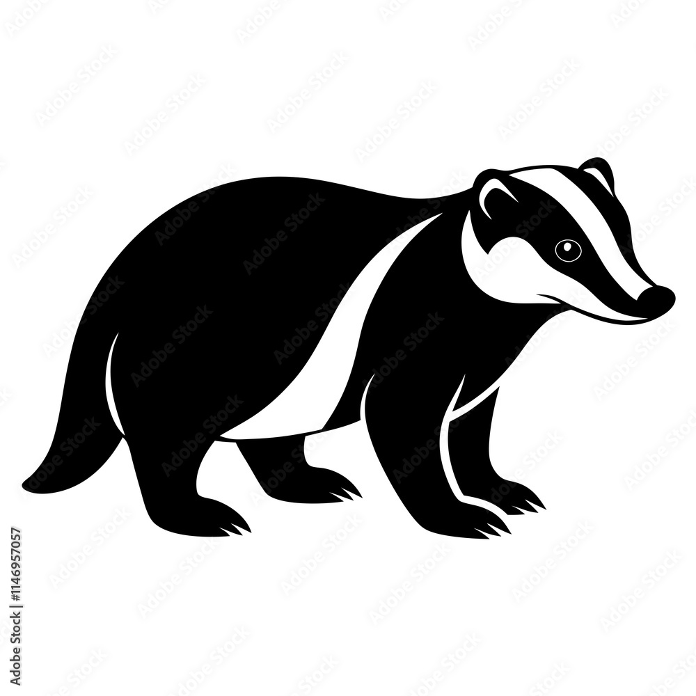 badger silhouette vector illustrator badger silhouette vector illustrator