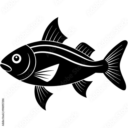 Trout fish silhouette vector illustrator
