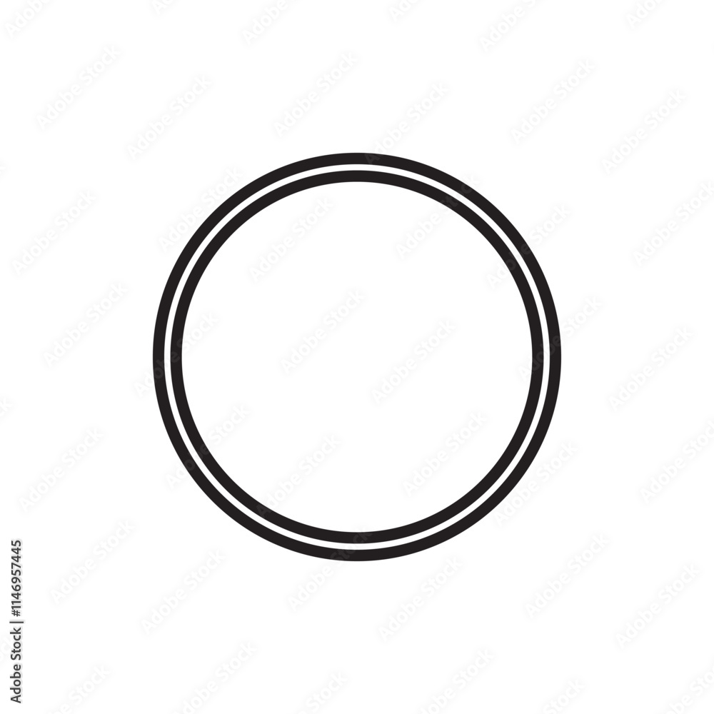 Round circle geometric ball shape line art vector icon for apps and websites Round circle geometric ball shape line art vector icon for apps and websites