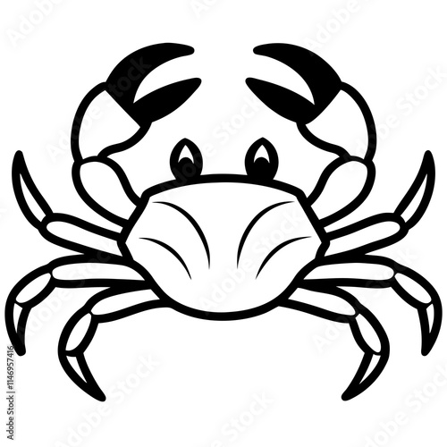 crab line art vector photo