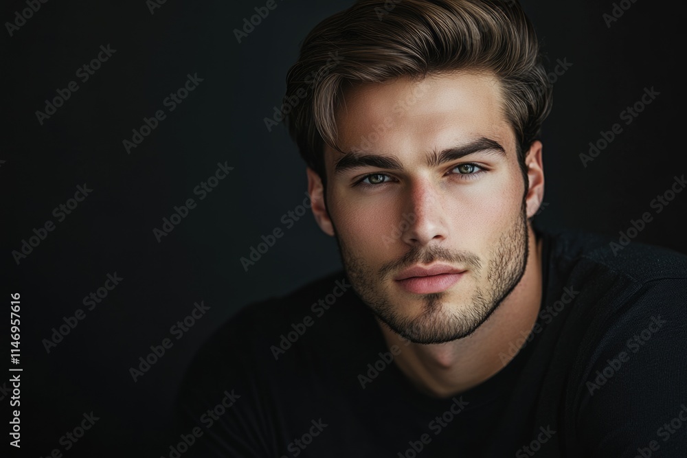 Studio picture of a young and handsome man posing isolated Studio picture of a young and handsome man posing isolated