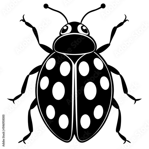 ladybug silhouette vector illustrator photo