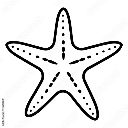 starfish line art vector