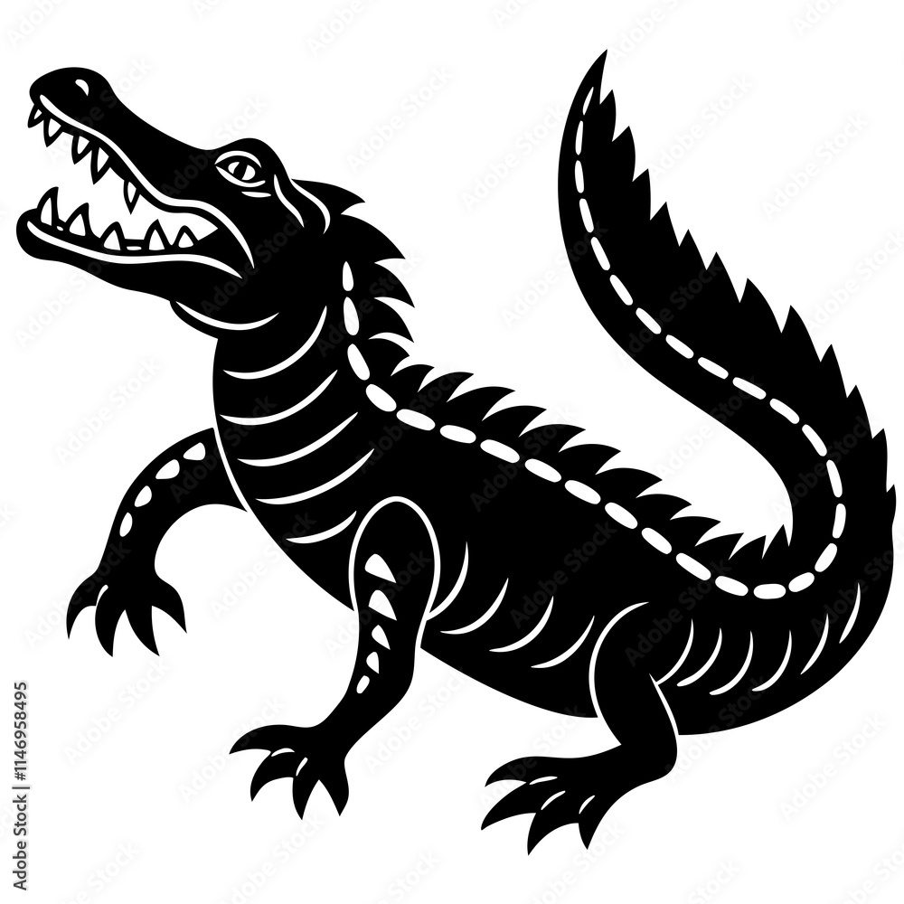 crocodile line art vector crocodile line art vector