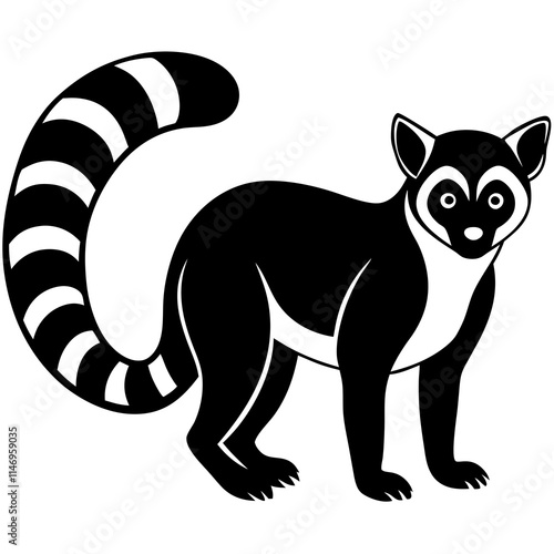 lemur silhouette vector illustrator photo