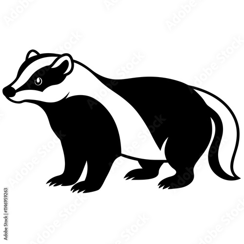 badger silhouette vector illustrator 