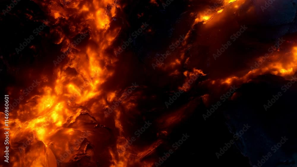 The video showcases stunning geological formations featuring cracked, dark surfaces contrasted with vibrant orange and warm tones. Viewers will appreciate the unique textures and colors. The video showcases stunning geological formations featuring cracked, dark surfaces contrasted with vibrant orange and warm tones. Viewers will appreciate the unique textures and colors.