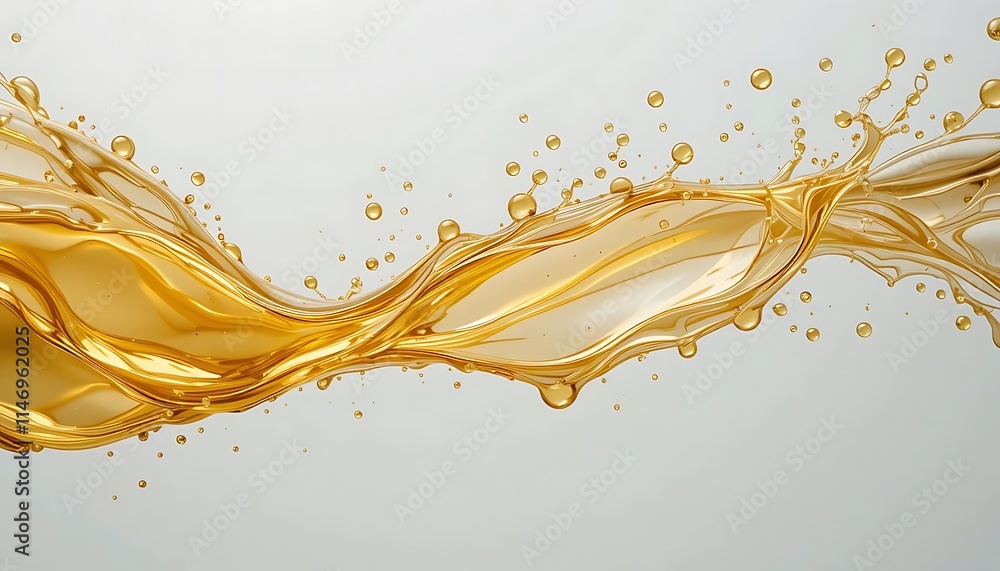 Fototapeta premium Golden Liquid Splash Abstract Background