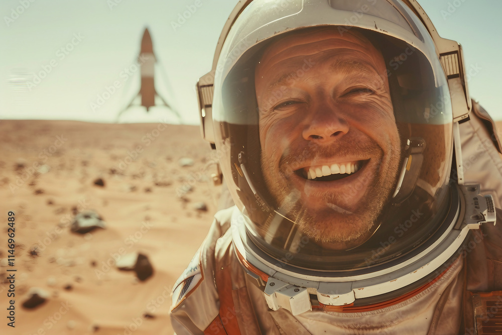 Ai generated picture of human life on another planet Ai generated picture of human life on another planet