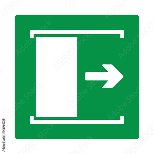 Free Download Green sign door slides right to open. Door opening directions in emergency or normal situations. Simplifies orientation and promotes safety, especially in emergency situations. Iso 7010. - GFXLoad
