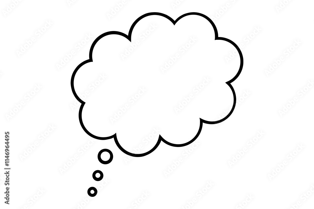 Speech cloud illustration on the white background Speech cloud illustration on the white background