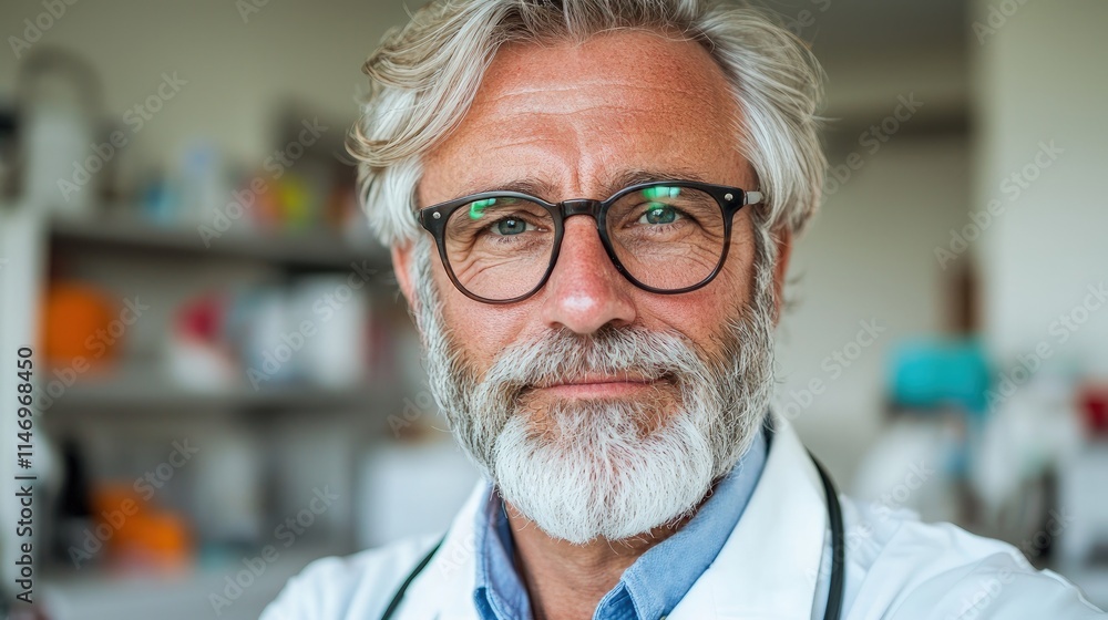 Portrait of a mature male doctor in his office. Portrait of a mature male doctor in his office.