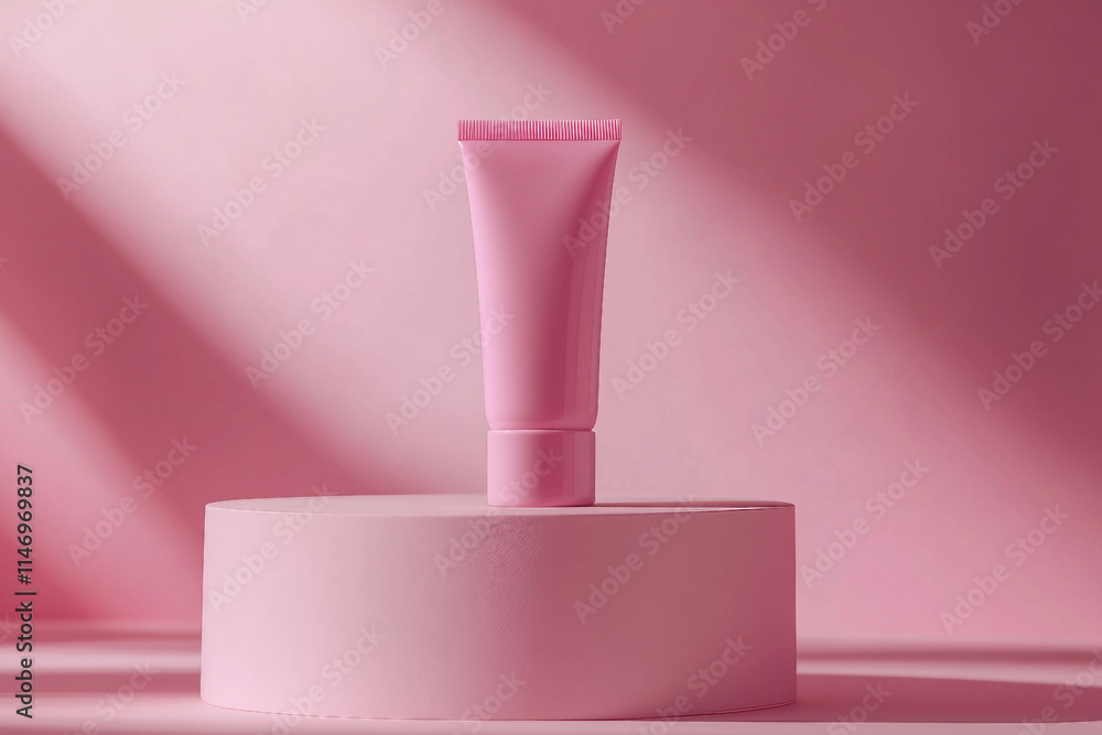 Minimalist promo ad of product on podium generative ai Minimalist promo ad of product on podium generative ai