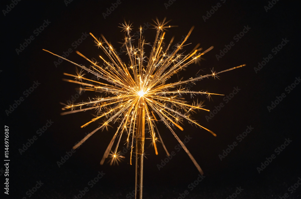Fototapeta premium sparkler on black background