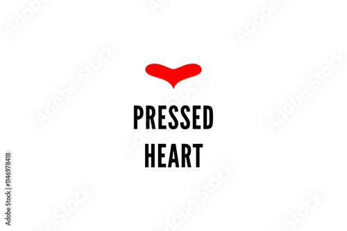 Template logo design solution with pressed heart image 