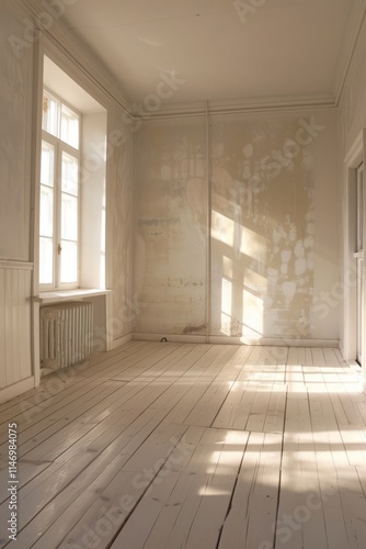 Spacious children's room with empty walls.