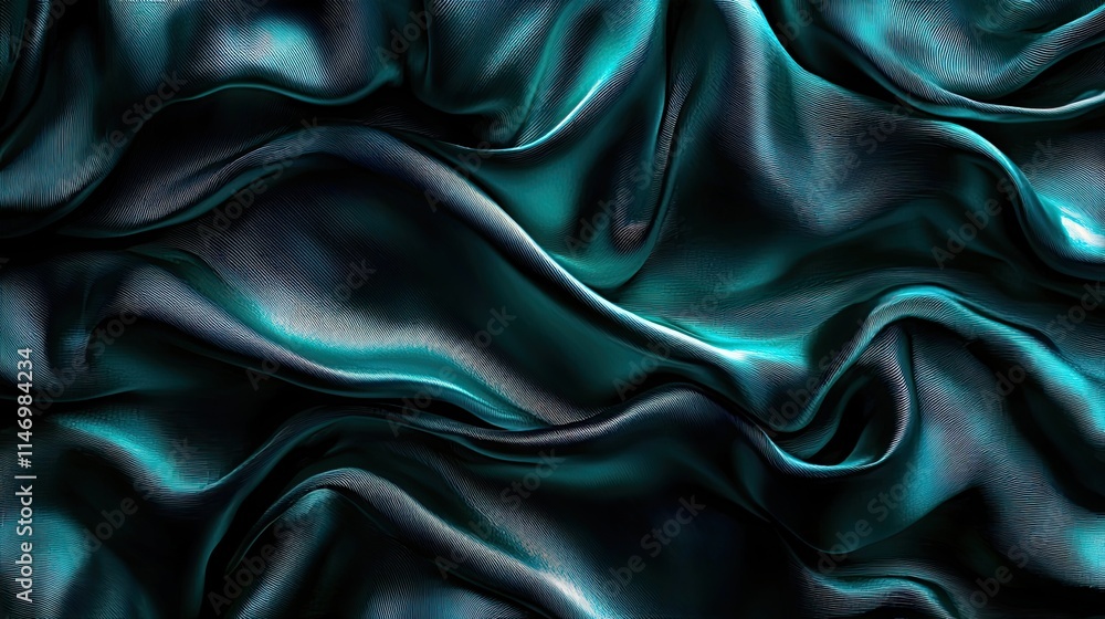 Elegant Teal Silk Drape Luxurious Fabric Texture Background Elegant Teal Silk Drape Luxurious Fabric Texture Background