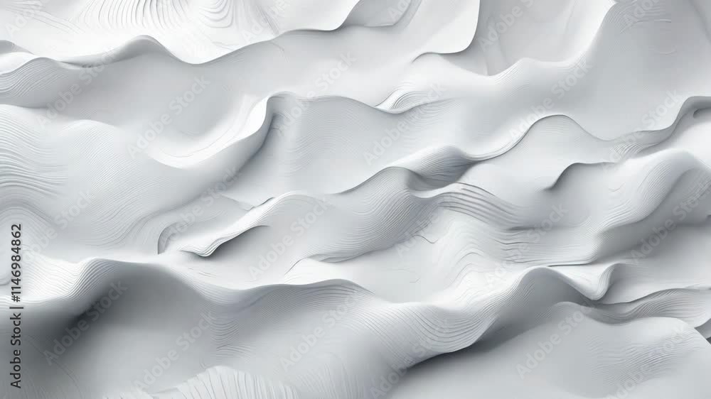Soft Abstract Waves in Light Gray Soft Abstract Waves in Light Gray