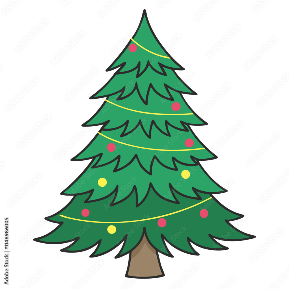 Christmas Tree PNG Illustration Isolated on Transparent Background for Holiday and Festive Designs Christmas Tree PNG Illustration Isolated on Transparent Background for Holiday and Festive Designs
