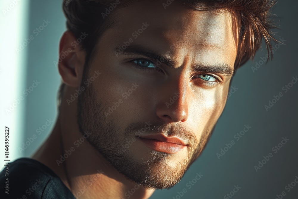 Series of photos featuring a handsome man posing multiple times. Series of photos featuring a handsome man posing multiple times.