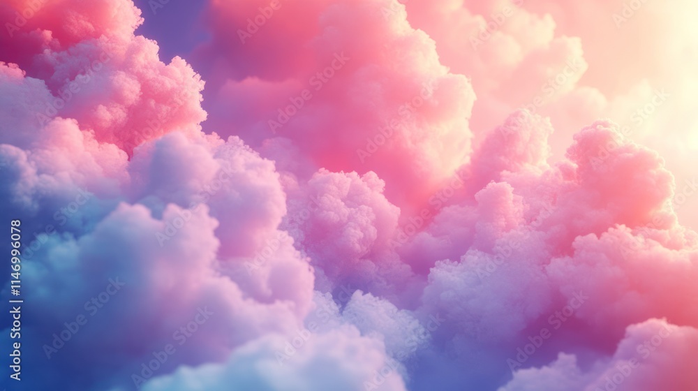 Dreamy pink and purple sunset cloudscape. Dreamy pink and purple sunset cloudscape.
