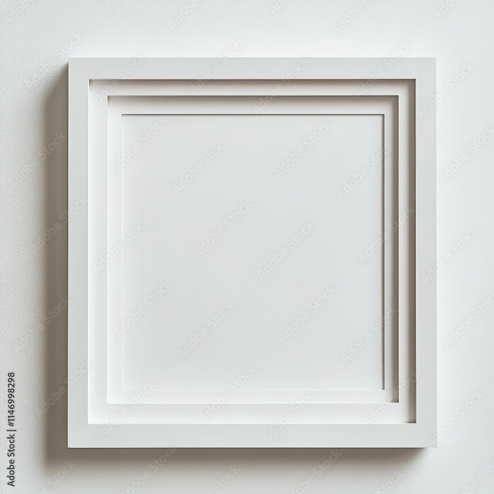 White frame, layered borders, blank canvas. White frame, layered borders, blank canvas.