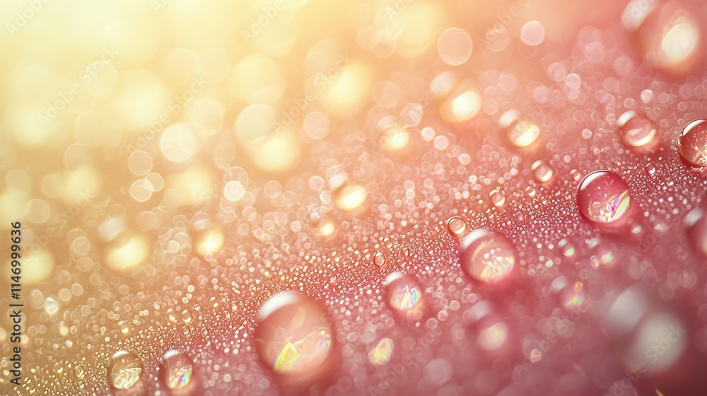 Vibrant sunset through dewy drops capturing hawaiian essence Vibrant sunset through dewy drops capturing hawaiian essence