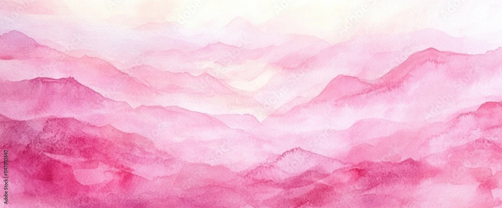 Fototapeta premium Pink watercolor background with a gradient, texture, and watercolor effect Generative AI