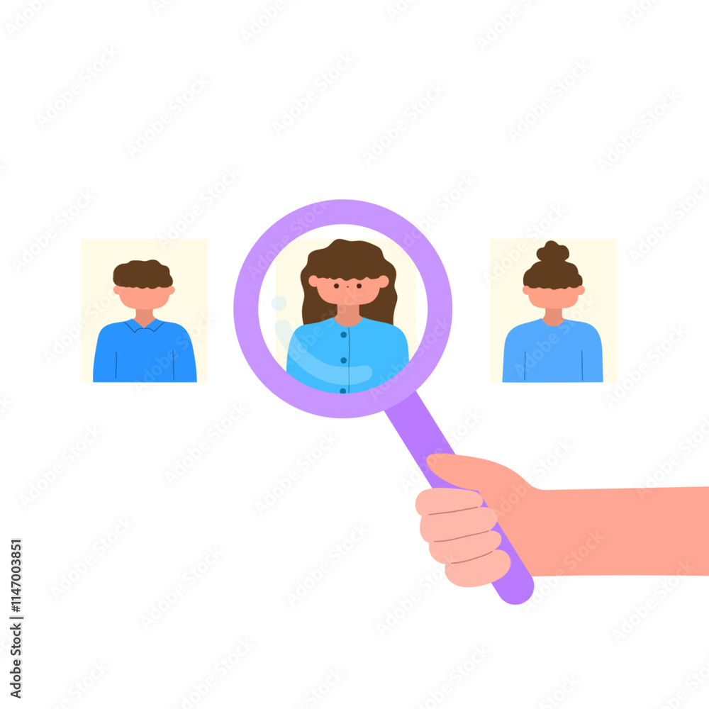 human resource recruitment and candidate selection flat design illustration human resource recruitment and candidate selection flat design illustration