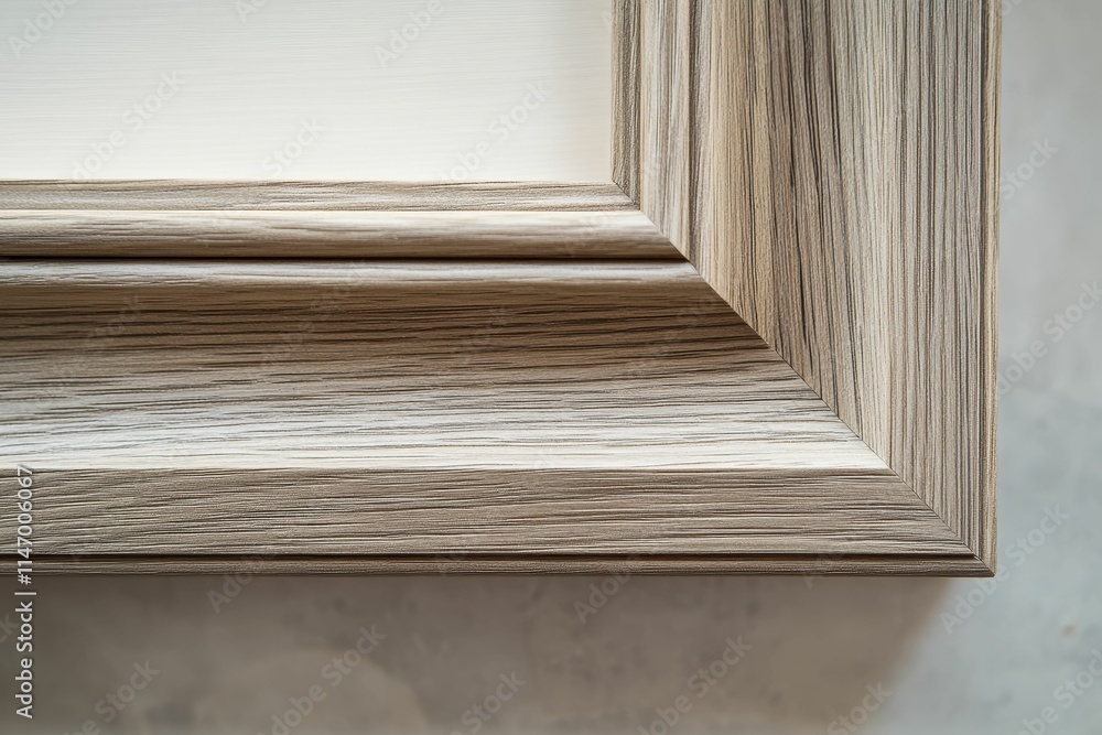 Light wood frame corner, textured grain, neutral tones. Light wood frame corner, textured grain, neutral tones.