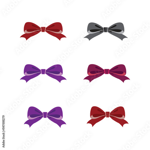 colorful Ribbons bow vector  on the white background