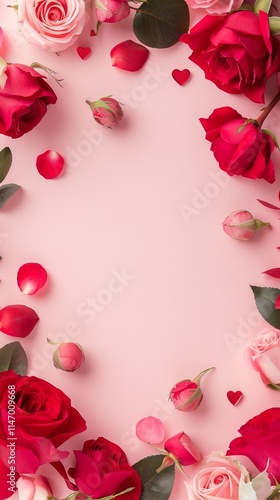 Love-themed photo frame  for Valentine's Day memories.