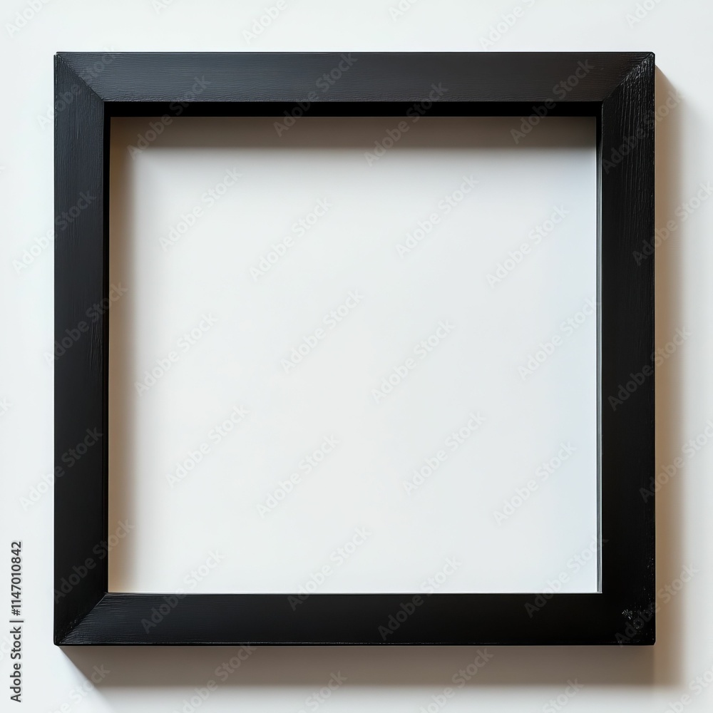 Black rectangular frame, empty, white background. Black rectangular frame, empty, white background.